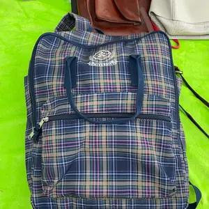Large Backpack - Plaid Design, Details Unknown, Product Information Limited