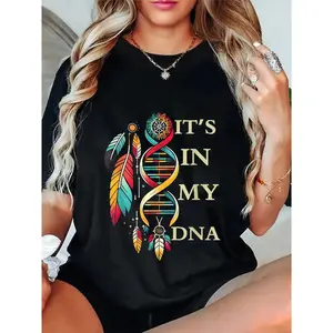 Unisex It's In My DNA indigenous Native Indian Day Pride T-Shirt Casual Top