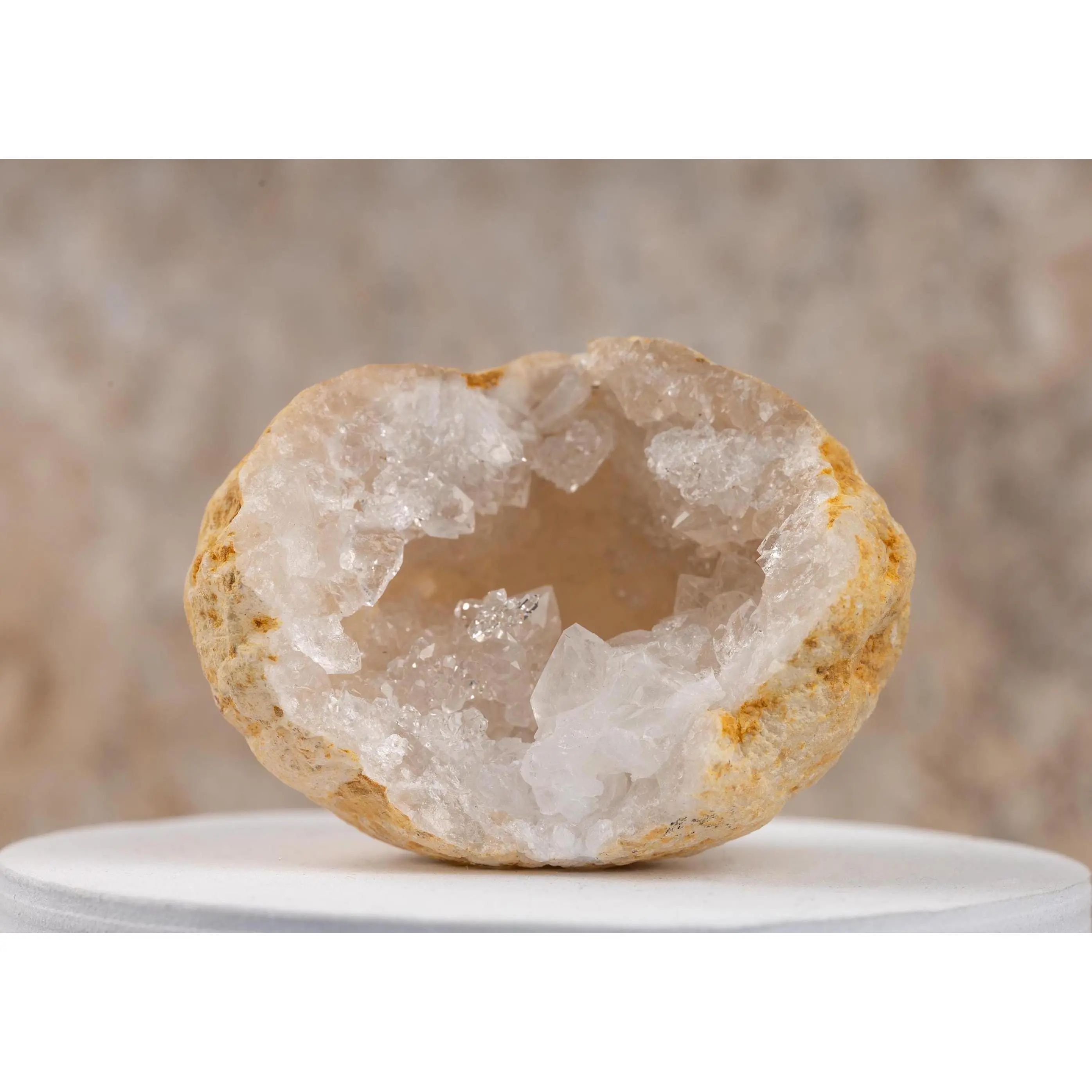 Geode Crystal from Morocco, 1.5-2" Cracked Geode, Natural Quartz Crystal, Druzy Cluster, Crystallized Geode for Home Decor & Meditation