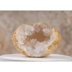 Geode Crystal from Morocco, 1.5-2" Cracked Geode, Natural Quartz Crystal, Druzy Cluster, Crystallized Geode for Home Decor & Meditation