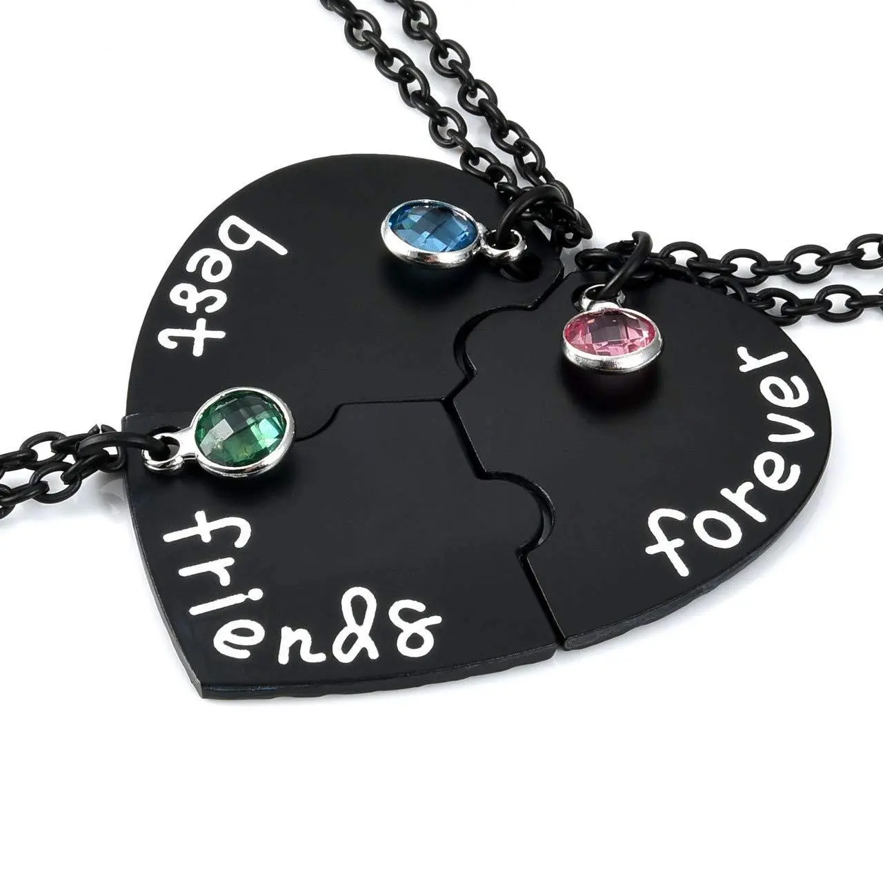 Black 3 in 1 necklace (electroplating re