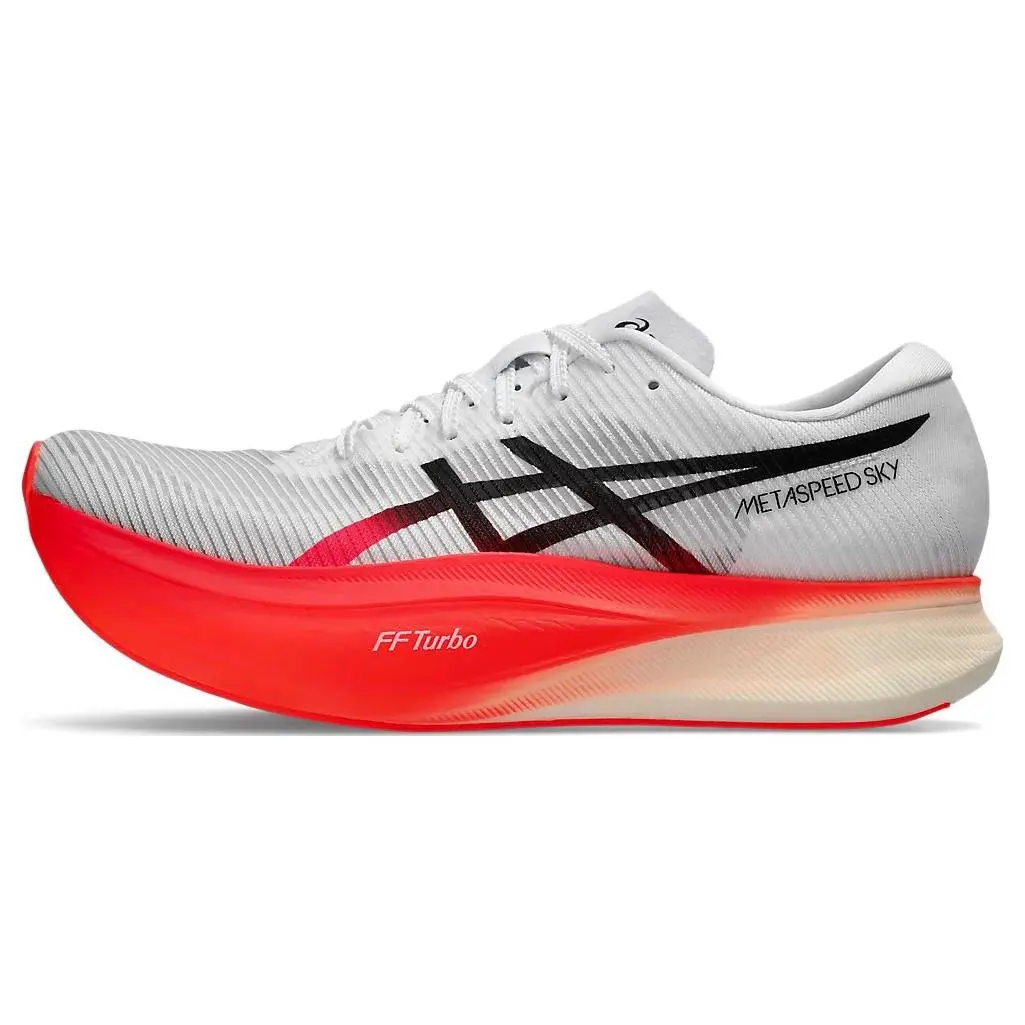 ASICS Metaspeed Sky+ White Sunrise Red Stylish Comfortable Low Top Running Shoes Unisex 1013A115-100