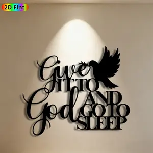 1pc Dove & Typography Metal Wall Art,Dove Statue Mural, Ideal Gift for Christmas, Thanksgiving, Faith Enthusiasts, Rust-Resistant Metal Wall Decor Wall Sculptures, Perfect for Bedroom Wall & Garden Fence Decor Enthusiasts