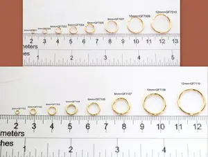 Open/Closed 18K Gold Filled Look, EP Jump Ring Findings Round Ring 2mm/3mm/4mm/5mm/6mm/8mm/10mm/12mm
