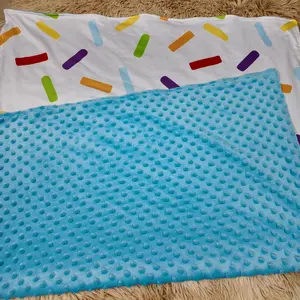 Ice cream drip printed team baby kids blankets