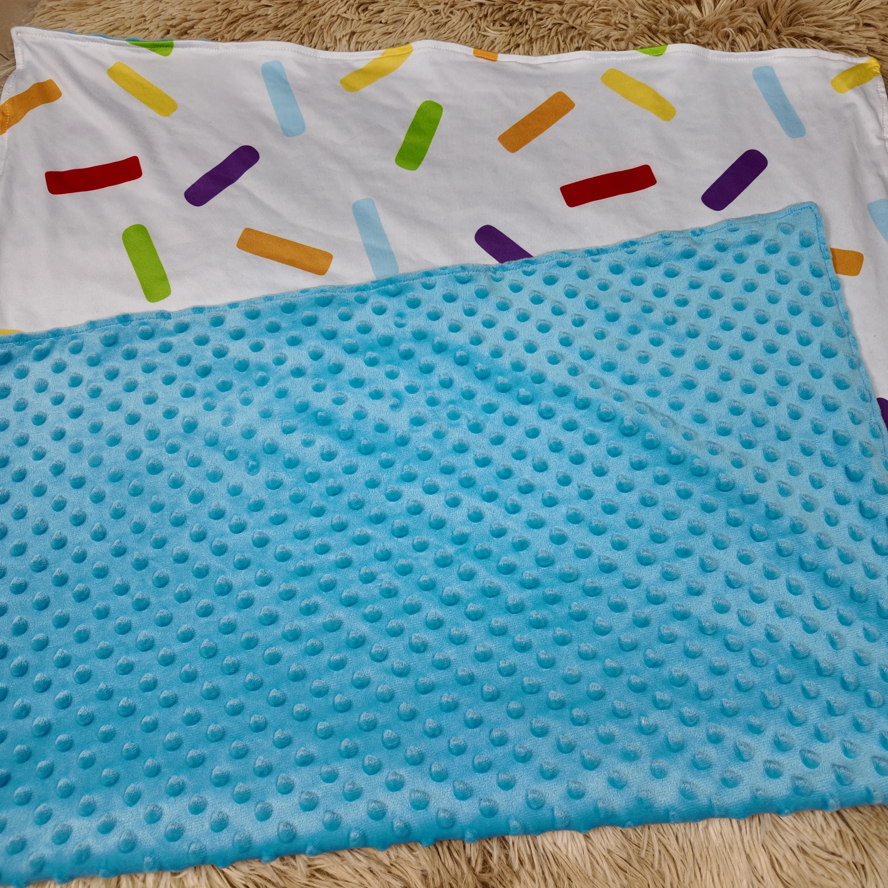 Ice cream drip printed team baby kids blankets