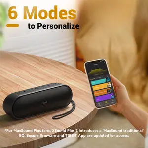 TRIBIT XSound Plus 2 Portable Bluetooth Speaker, Wireless Speaker 30W with XBass, IPX7 Waterproof, 24-Hour Playtime, Stereo Sound, Built-in Mic, Bluetooth 5.3 Speaker Audio