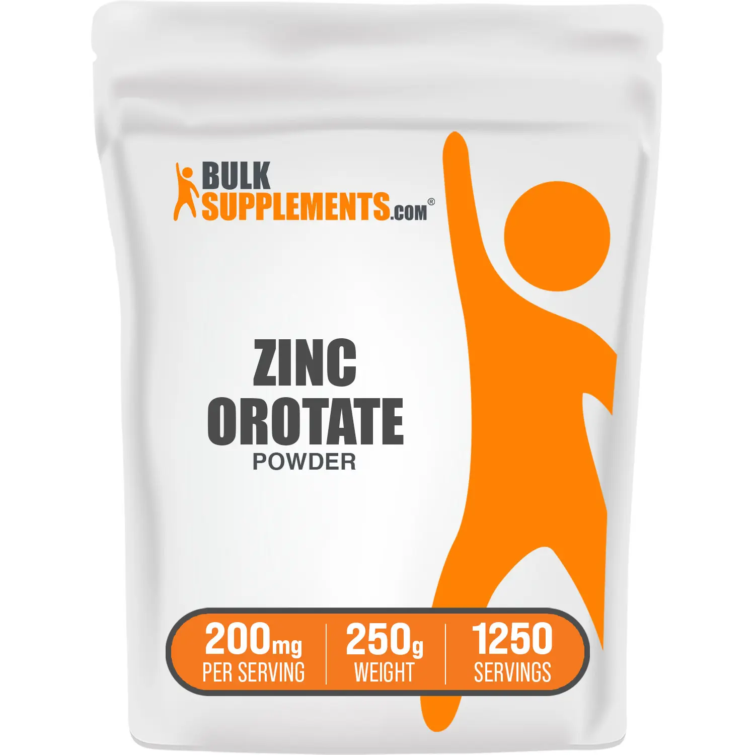 BulkSupplements Zinc Orotate Powder - 200mg per Serving, 250g - Oral Health Support, Immune Support, Healthcare Supplement