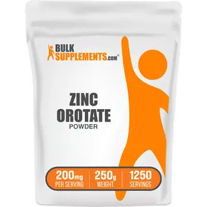 BulkSupplements - Zinc Orotate Powder - Oral Health - Immune Support - 250g - 200mg per Serving