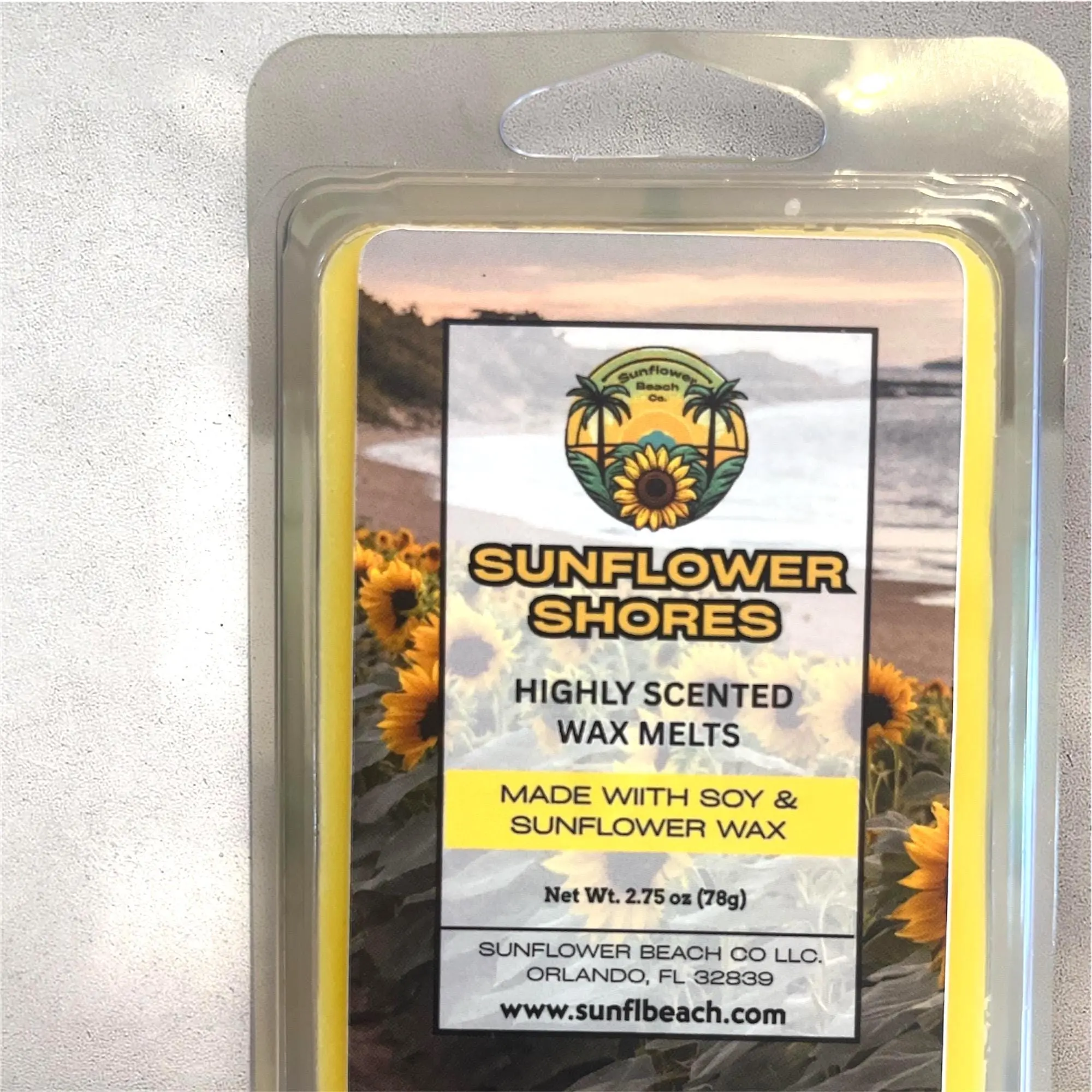 Sunflower Shores - Scented Wax Melts- Soy Wax Melts, Sunflower Wax, Handmade , Home Fragrance, Wax Tart, Wax Tarts, Candle Wax Melts