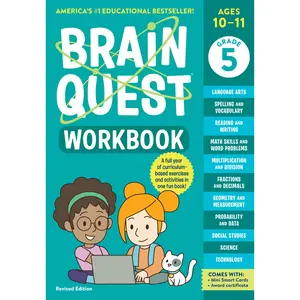 Brain Quest Workbook: 5th Grade Revised Edition by Workman Publishing, Bridget Heos [Paperback Book]