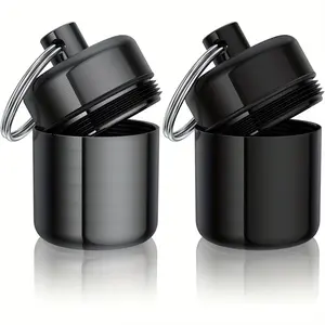 2 Pack Waterproof Metal Earplug Case Ear Plug Holder Container Great for Earplugs, Pills Case Pill Box and Jewelry Holder
