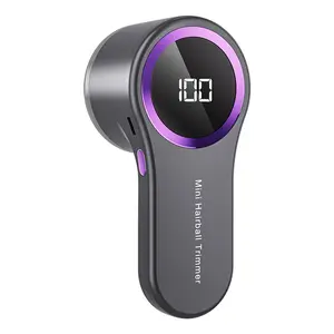 Rechargeable USB Sweater Shaver with LED Display, Portable Fabric Bedding Furniture Carpet Cleaner, Electric Lint Remover