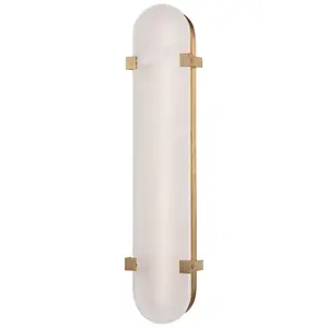 Large Skylar Sconce with Spanish Alabaster and Integrated LED Light - Aged Brass, Old Bronze, Polished Nickel