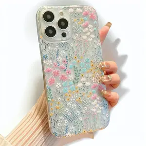 Floral Pattern Phone Case - Durable Protective Cover for iPhone 7 Plus X XR XS Max 11 12 13 14 15 Pro Max - Compatible with All Models