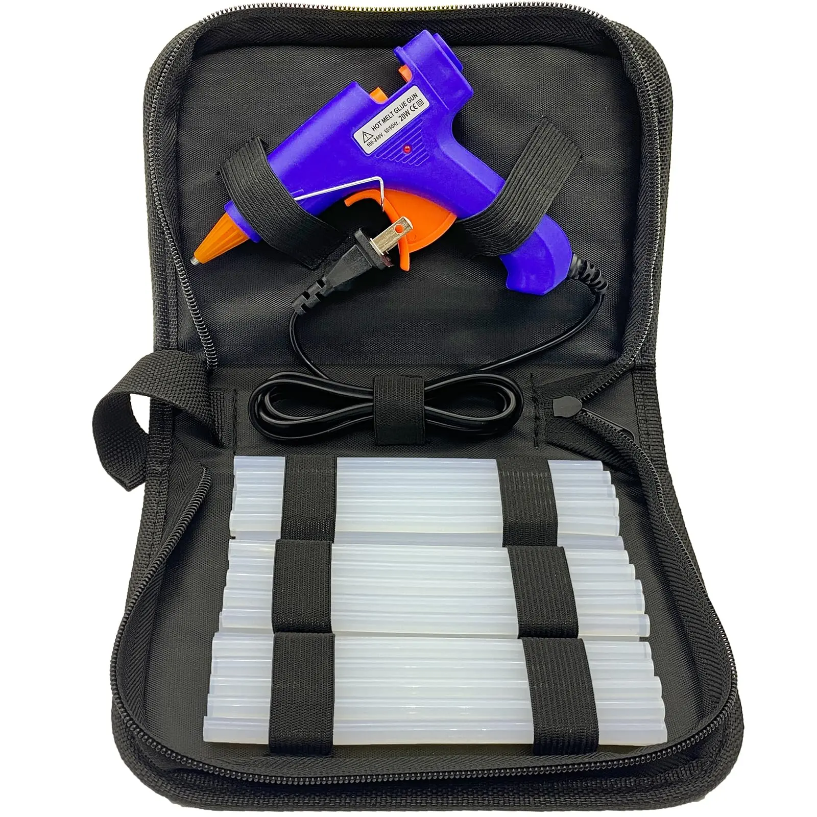 SY01 Hot Glue Gun Kit – Mini Hot Melt Glue Gun with 30 Glue Sticks & Carry Case for Craft/School DIY/Home Repair