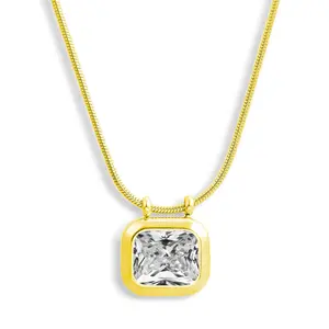 EVRY JEWELS Gold or Silver Plated Stainless Steel Women's Hypoallergenic Ethereal Necklace