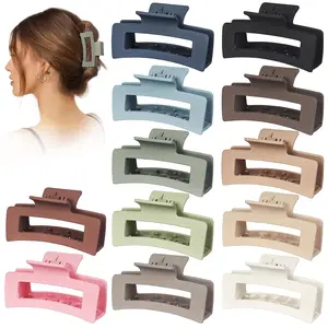 12 Pack Medium Hair Claw Clips for Women 3.5" Strong Hold Non-Slip Claw Clips for Thick Thin Hair
