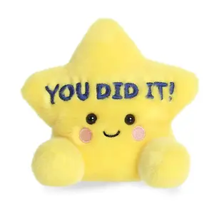 Palm Pals Adorable You Did It Star 5 inch Yellow Mini Soft Plush Collectable Stuffed Animal