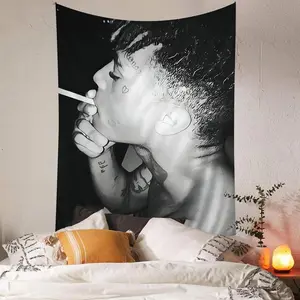 Hip Hop Z-XXXTentacion Anime Tapestry Hippie Flower Wall Carpets Dorm Decor Cheap Hippie Wall Hanging Gift Decoration