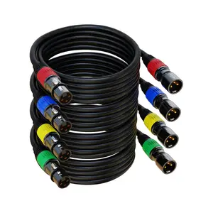 XLR Cables, XLR Microphone  1.5 ft 4 Pack, -Plated 3-pin XLR Speaker  Male to Female Balanced Mic  Short (1.5Foot)
