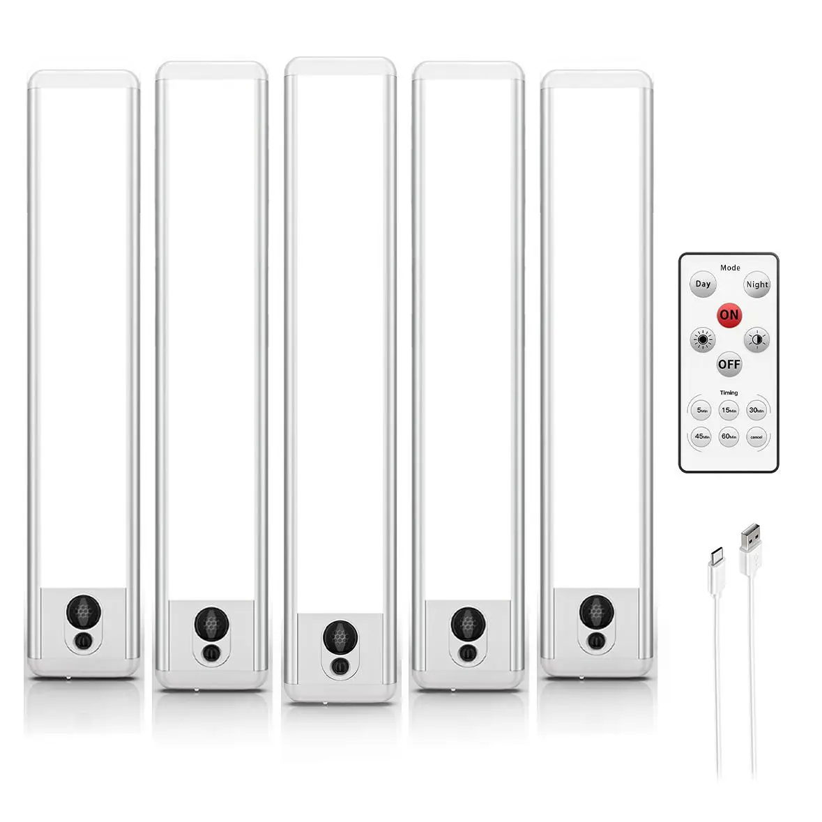 EZVALO Under Cabinet Lights White LED Wireless Rechargeable Motion Sensor Dimmable with Remote Control for Kitchen Wardrobe Cupboard Hallway Stairs US