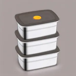 4pcs Airtight Stainless Steel Food Storage Containers - Leak-Proof Lids, Reusable Meal Prep Bento Boxes for Fridge, Freezer & Lunch, BPA-Free