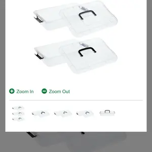 Assorted Clear Rectangle Storage Box with Lids and Handles - Perfect for Organizing your Home - 1 ct.