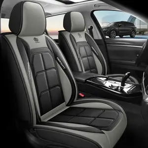 1pc Grey PU Leather Car Seat Covers for Pickup Trucks & SUVs - Stretch Fit, Scratch & UV Resistant, Easy Install, No Padding Needed, Sleek Interior Protection