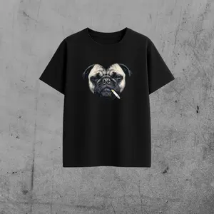 Smoking Doggo Graphic Tee, Viral funny meme Shirt, Cotton Unisex Streetwear Graphic T Shirt, 7oz Heavyweight Cotton, Premium Quality Relationship T-Shirt