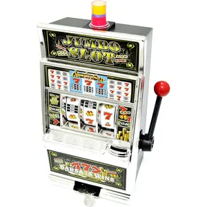 Jumbo slot machine coin bank casino toy slots piggy bank flashing lights and jackpot sounds