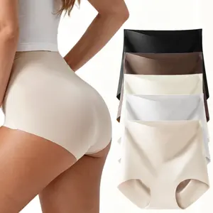 DAVID ARCHY Women's High-Waist Seamless Panties - 5-Pack Ultra Soft Breathable Rayon Fabric, High-Rise Super Seamless Non-Wire Soft Touch Briefs for Jeans & Leggings