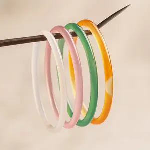 4mm Natural Chalcedony Bangle | Stackable Crystal Bracelet | Trending Now | Healing Crystal Vibe | TikTok Favorite