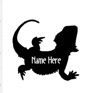 Custom Bearded Dragon Name Decal Waterproof Waterproof Waterproof Waterproof Waterproof