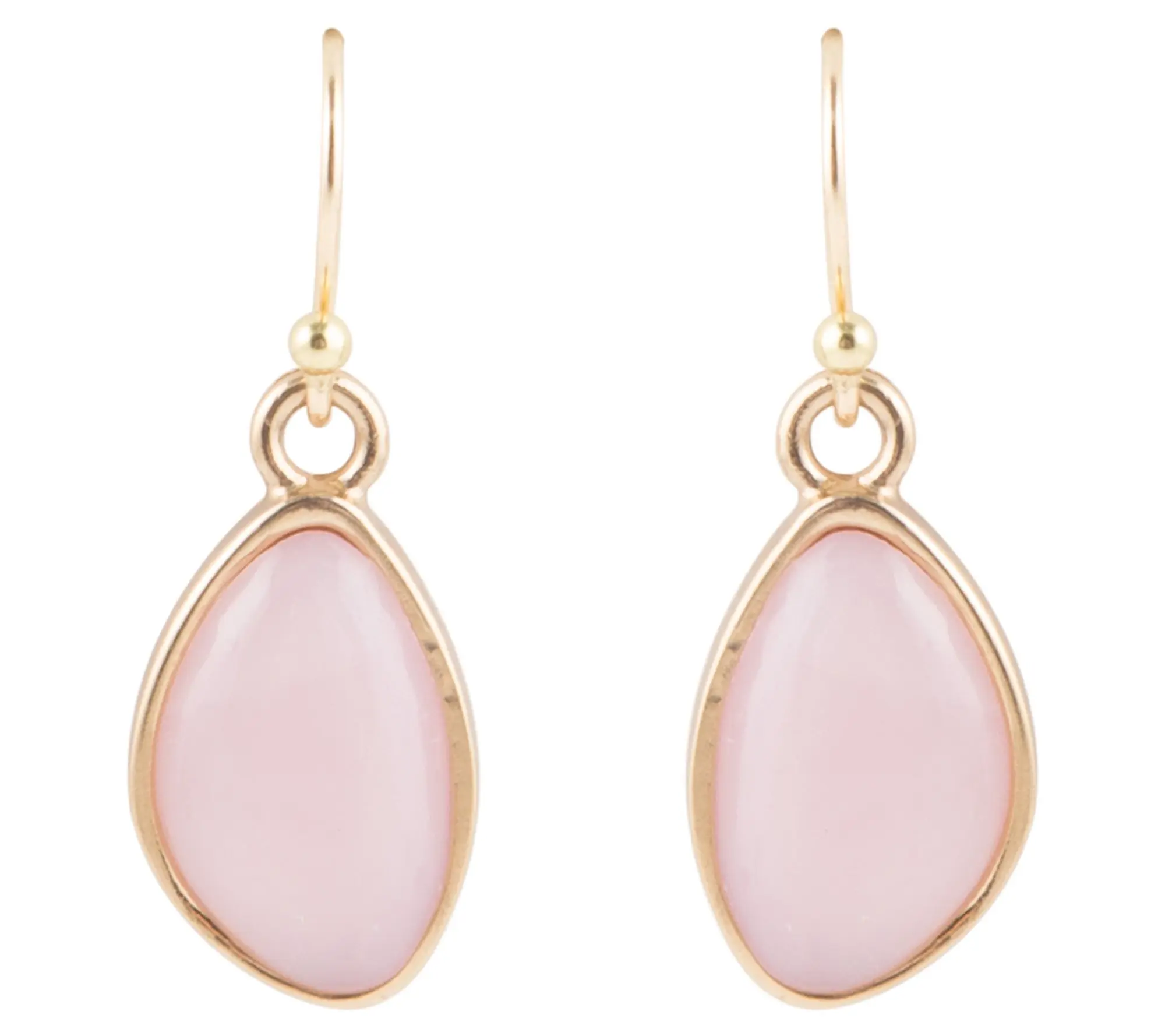 Barse Artisan Crafted Pink Opal Dangle Earrings