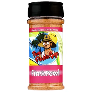 Those Florida Guys Fin & Fowl BBQ Rub | Lime Vinegar Chipotle | Great on Poultry, Veggies, Seafood, Ribs, Pork, Tacos | Seasoning & Spice Dry Rub For Smoking & Grilling | 8.5 oz Shaker Bottle | Gluten-Free, Low-Sodium, MSG-Free, Dairy-Free, Sugar-Free