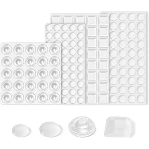 165-Pack Cabinet & Cupboard Door Bumpers and Clear Rubber  - Self-Adhesive Pads for Noise Reduction and Surface Protection