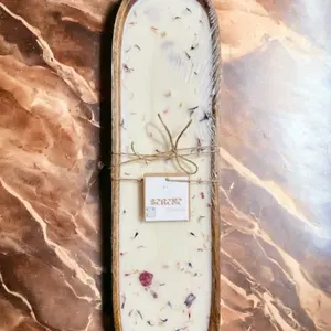 23 inch wooden dough bowl candle with 6 wooden wicks Aroma Decor Gift