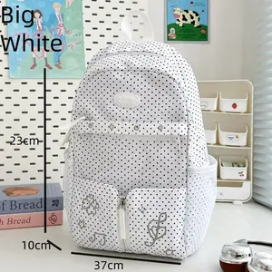 Polka Dot Casual Student Backpack Transparent Pocket Japanese Ita Bag Two Sized Large Capacity Schoolbags Printed Cute Bag Women