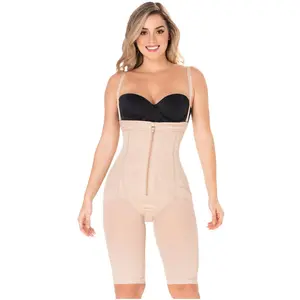 SILUET Postpartum Faja Shapewear, Diane & Geordi 2414 Open-Bust Capri with High Compression, Tummy Control, and Butt-Lifting