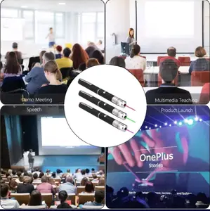 3Pcs Cats Toys Lazer Pointer Green Red Blue Light Lazer Presentation Remotes for Indoor Classroom Interactive Teaching (Mixed Color, USB 3 Pack)  batteries not included AA batteries needed