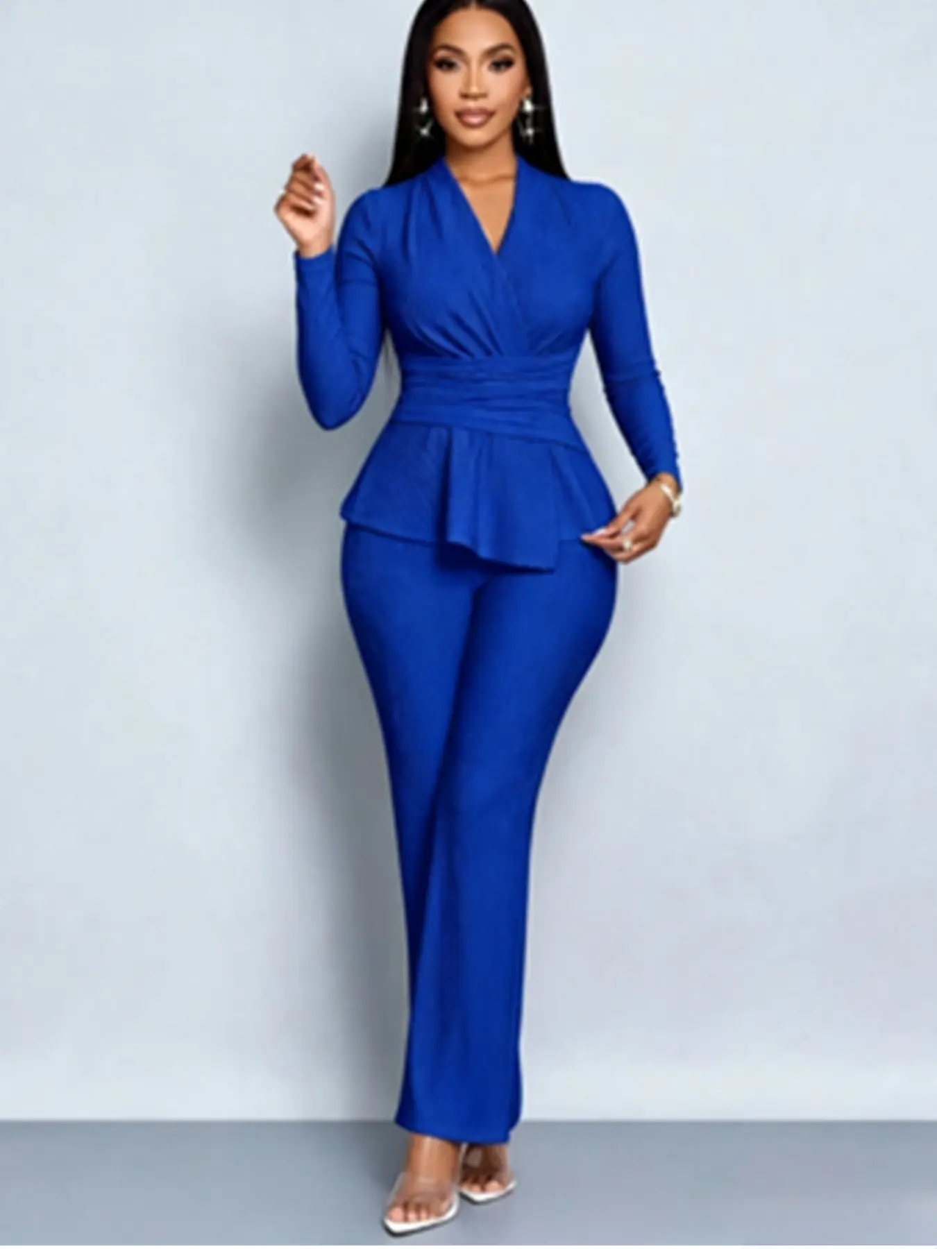 Elegant Workwear Waist-Cinching Suit
