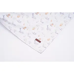 OAKLYNN EMF-Blocking Swaddle - Cosmic Coral Dreams Design - Silver Infused Bamboo Fabric - 30” x 35” - Soft & Protective for Babies