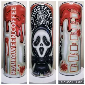 20 oz Ghostface tumbler.