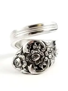 1 PC Retro Engraved Ring For Women For Wedding Engagement Anniversary Party Jewelry Valentine's Day Gift