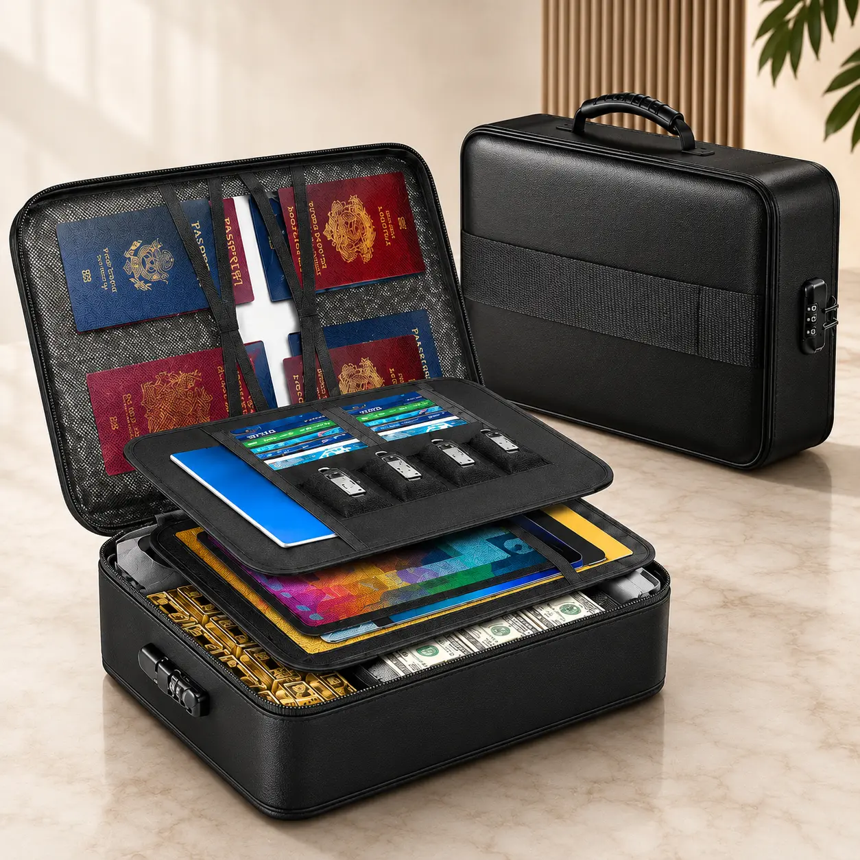 Portable Hard Shell Travel Case for Laptops, Documents & Computers - Compact Ultra-Protective Laptop Bag with Lock Closure, Waterproof Seal, Heat-Insulation & Organized Slots, Computer, Ultra-Protective Laptop Bags