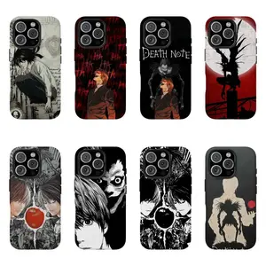 Japanese Anime Death Note Phone Case Compatible with iPhone 16 15 14 13 12 11 Pro Max X XR XS MAX 8 7 Plus Shockproof Transparent Soft Back Cover
