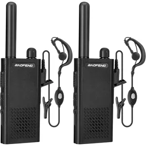 T26 walkie talkies long range rechargeable liion battery 16 frs channel two way radios with earpieces for adults handheld mini compact walky talky with typec charging