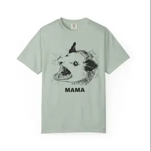 Mossum Unisex T-Shirt, Animal Lover Gift, Casual Wear, Mother's Day, Pet Mom Tee, Graphic Tee Tshirt Womenswear Breathable Knit Flat Top