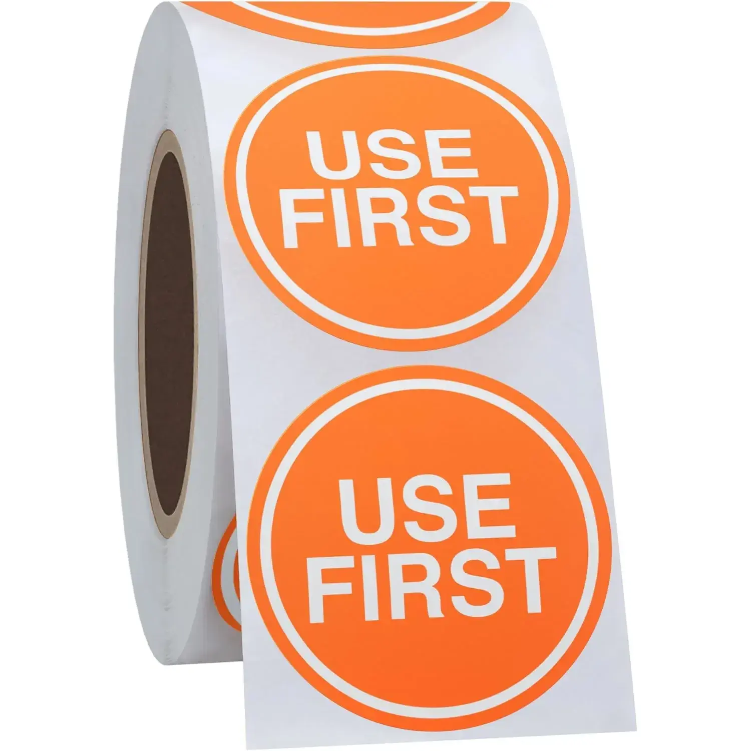 1.5" Orange Round Message & Mini Die Cut Stickers, 500 Pcs Bright Color Use-First Adhesive Circle Labels for Office Stationery Supplies, Round Labels, Message Labels & Stickers